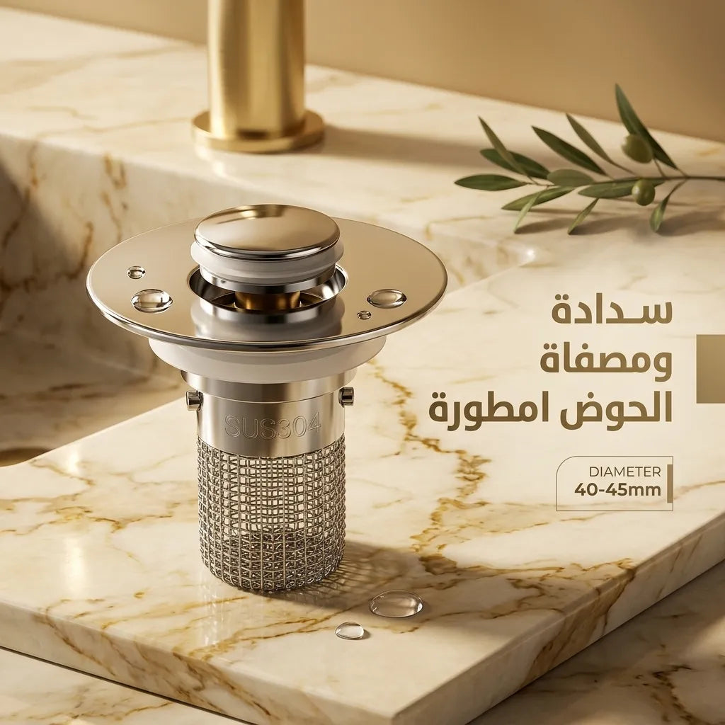 سدادة ومصفاة الحوض المطورة